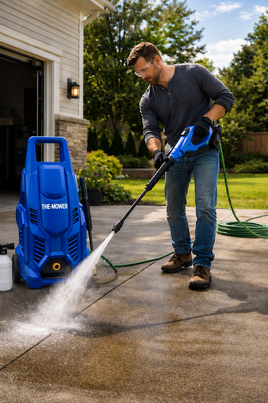 The-Mower 1800W Electric High-Pressure Washer with Foam Cannon - Image 2